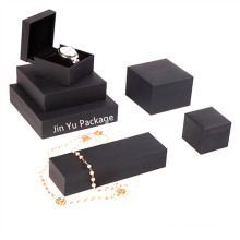 Luxury Matt Black Leather Paepr Gift Jewellery Packaging Boxes